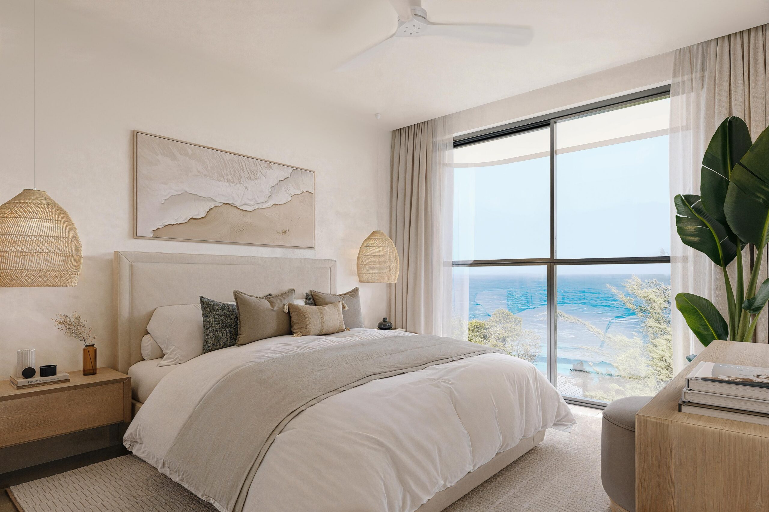 Three-bedroom condo second bedroom at Ocean Blue, Paynes Bay, St James