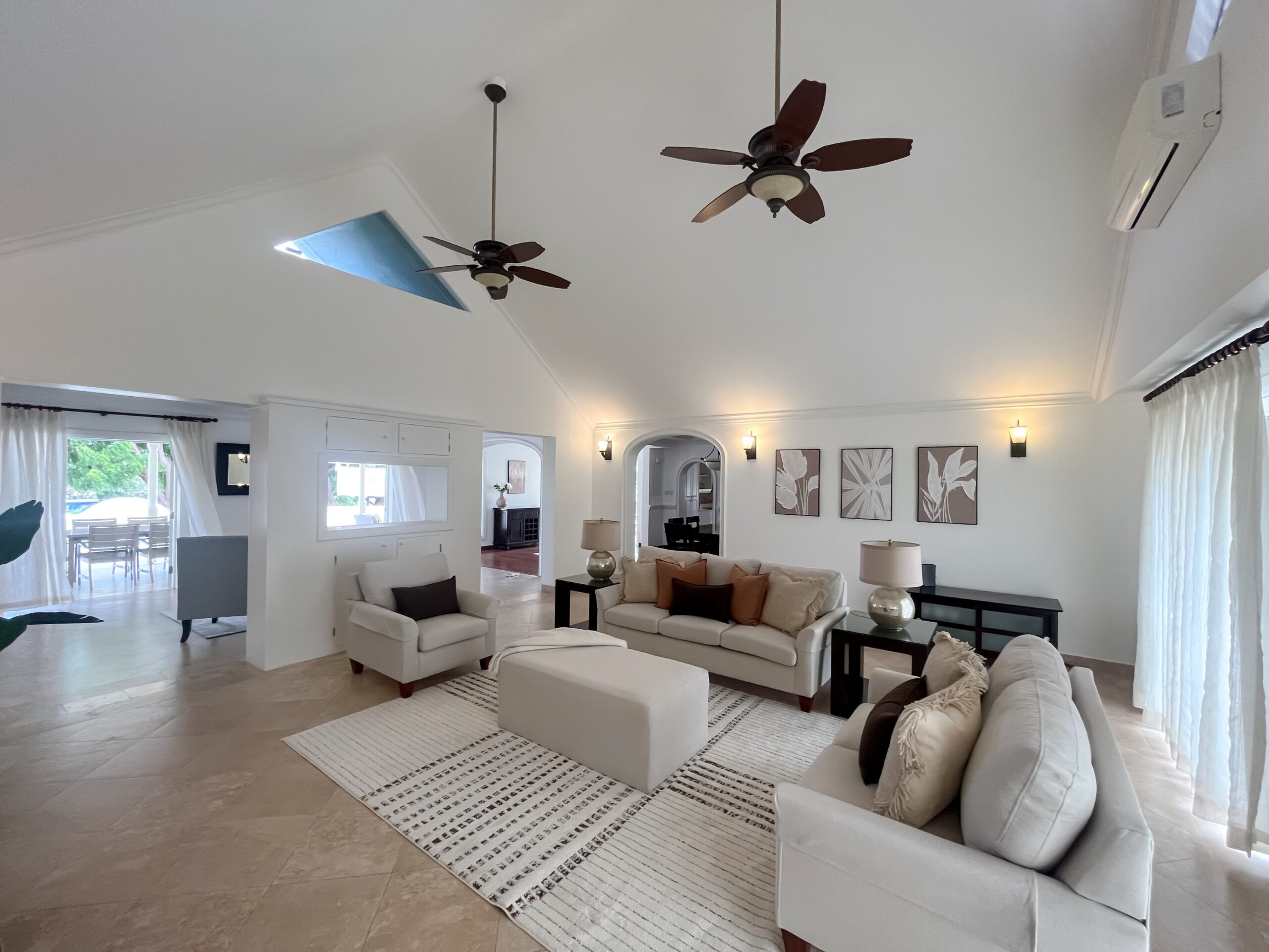 Air-conditioned living room at Looking Glass, Durants, Christ Church