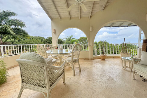 Patio adjoining the living area at Sago, Royal Westmoreland, St James