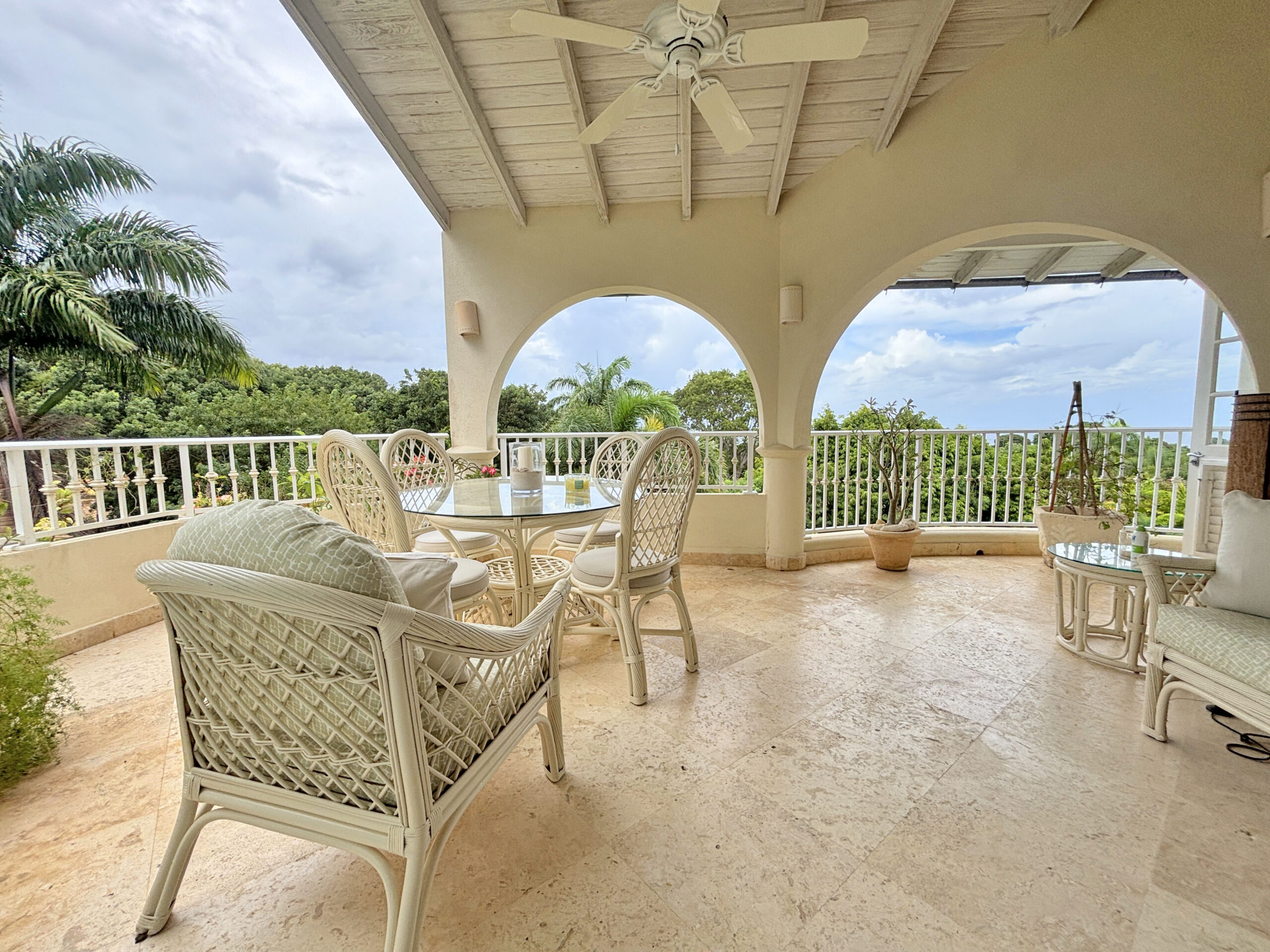 Patio adjoining the living area at Sago, Royal Westmoreland, St James