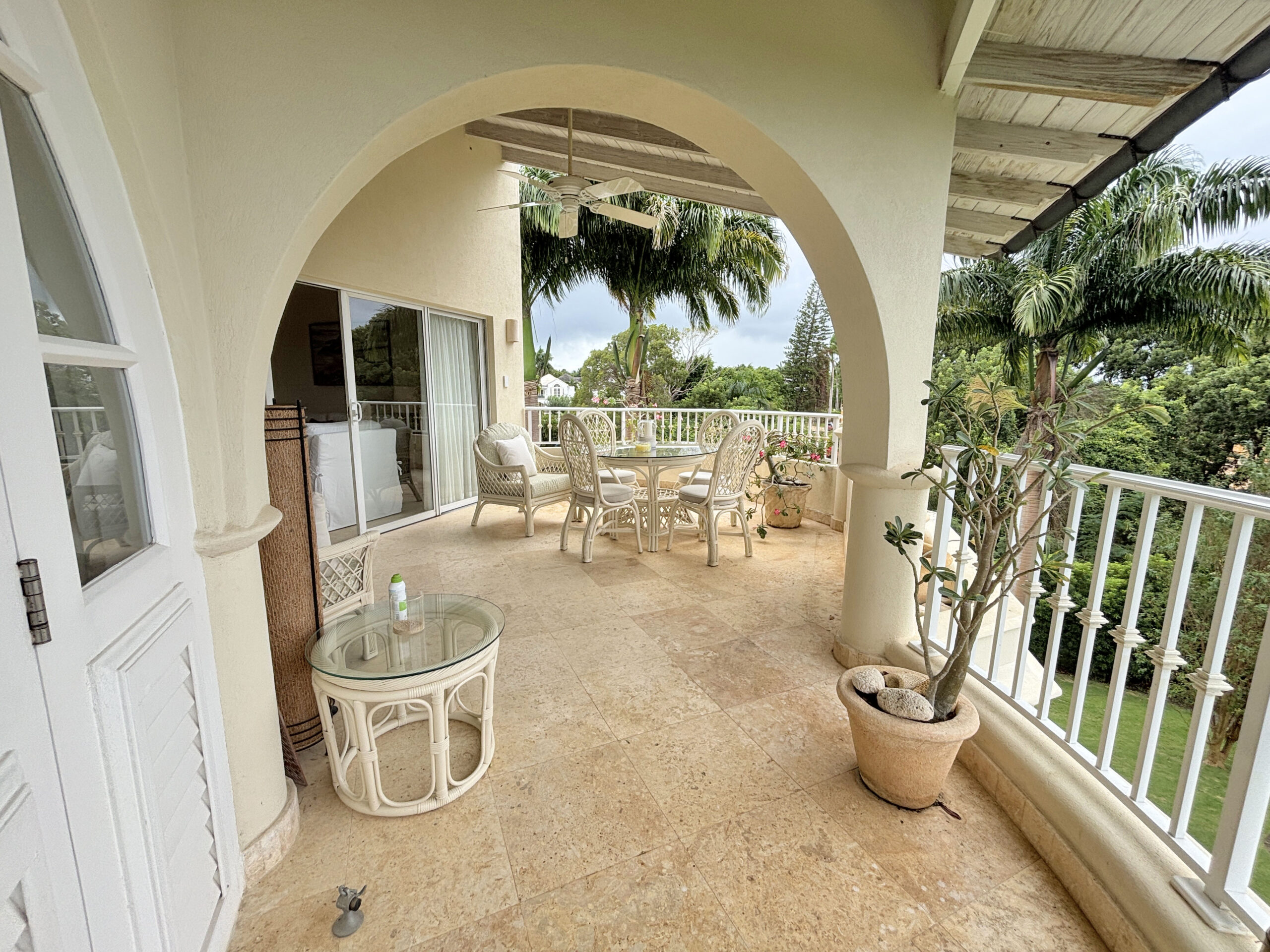 Patio adjoining the living area at Sago, Royal Westmoreland, St James