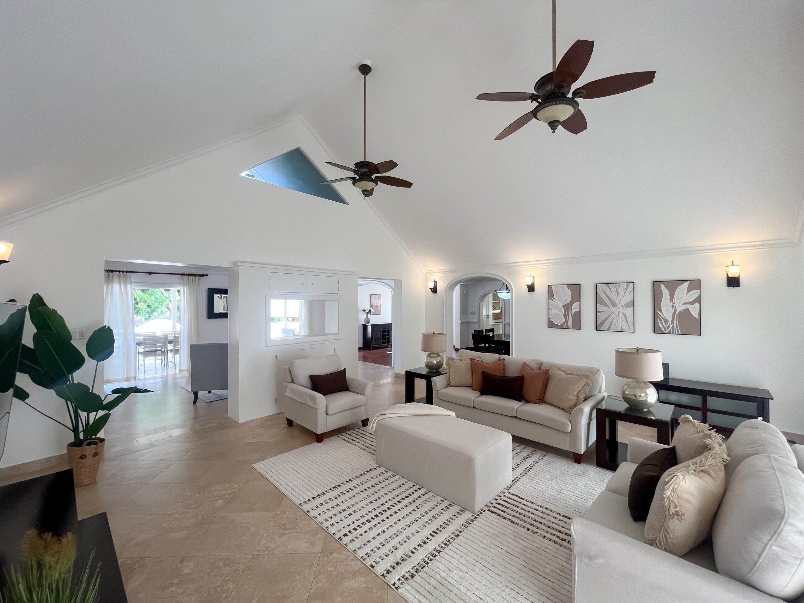 Air-conditioned living room at Looking Glass, Durants, Christ Church