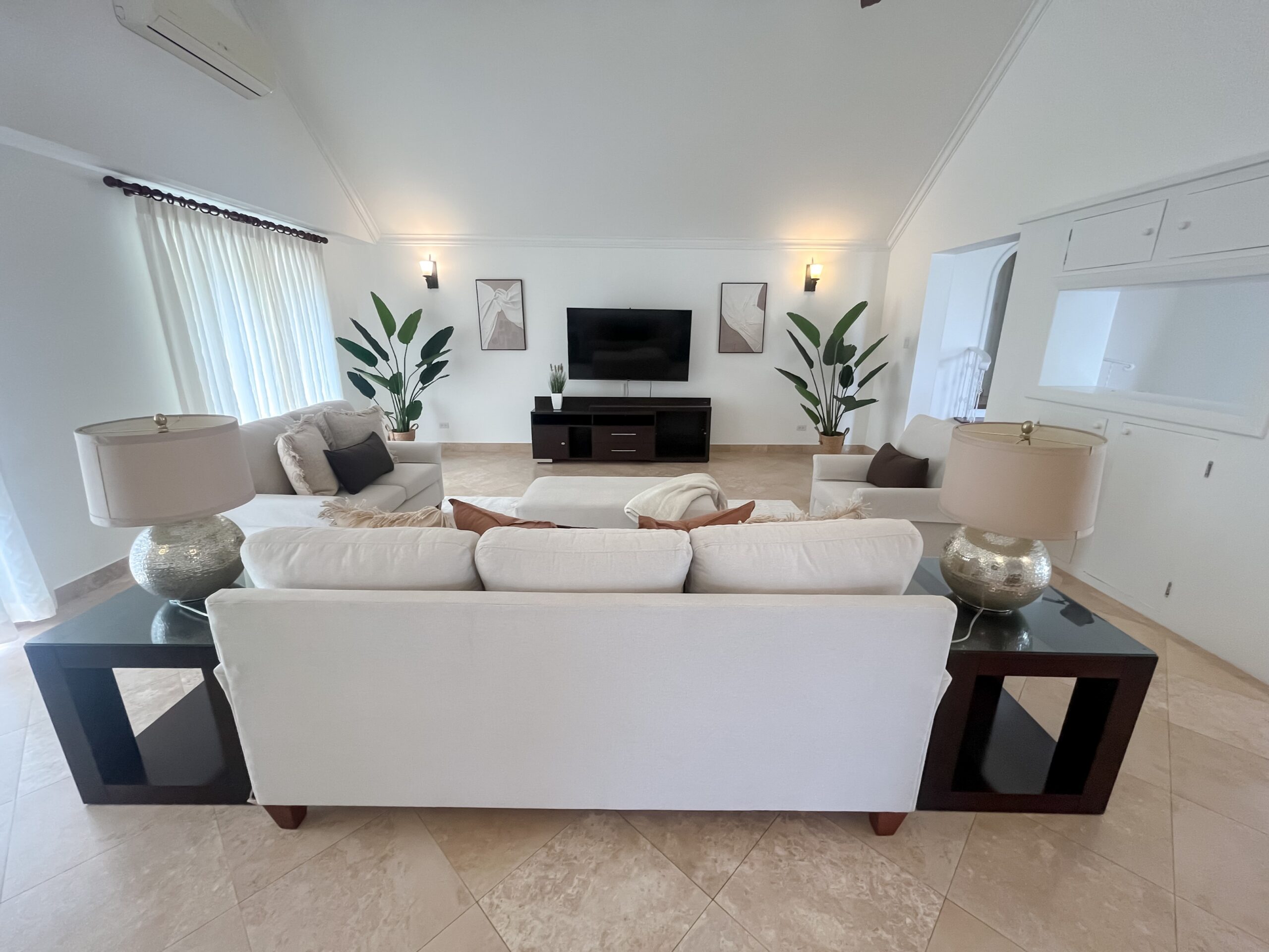 Air-conditioned living room at Looking Glass, Durants, Christ Church