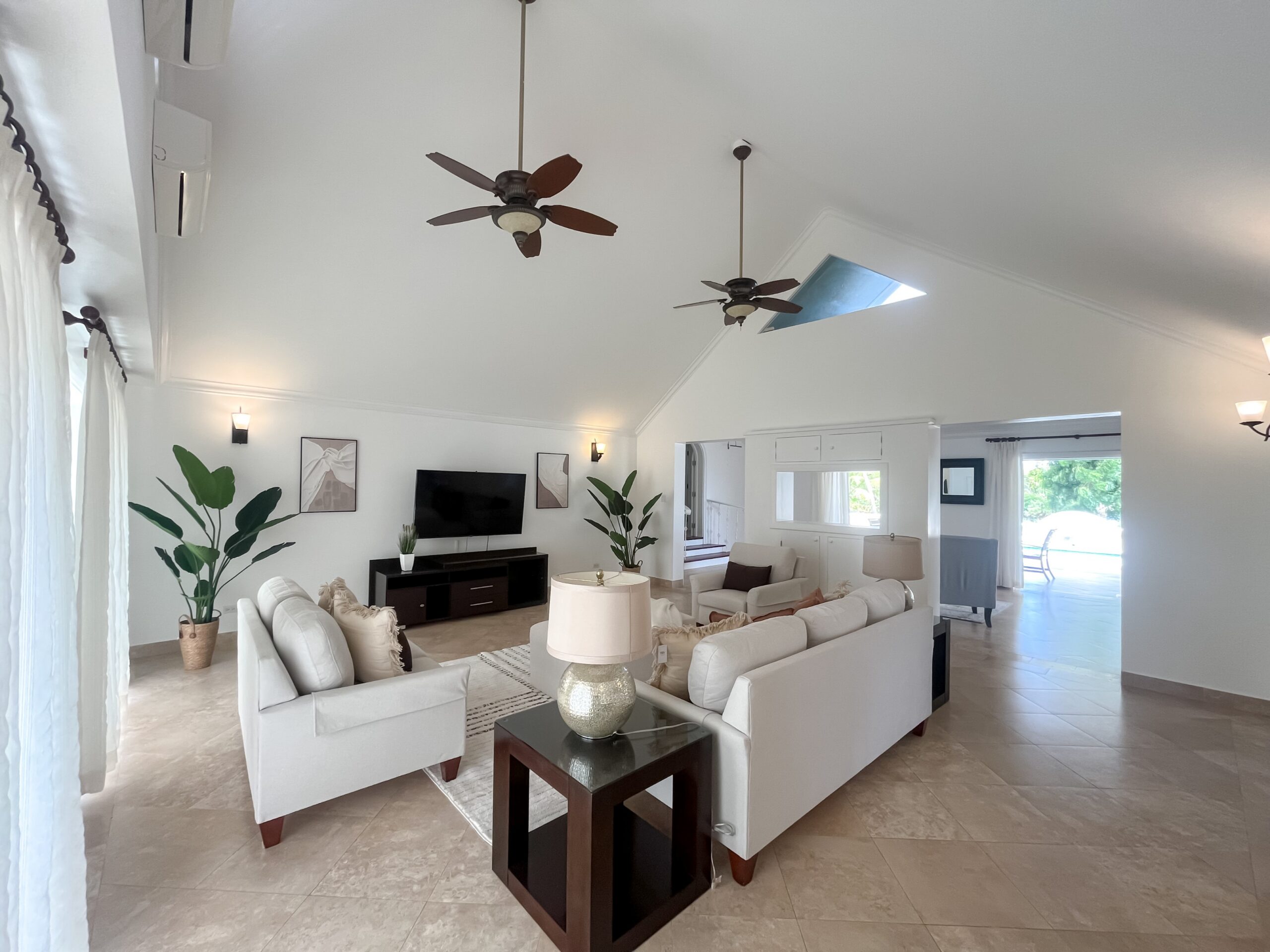 Air-conditioned living room at Looking Glass, Durants, Christ Church