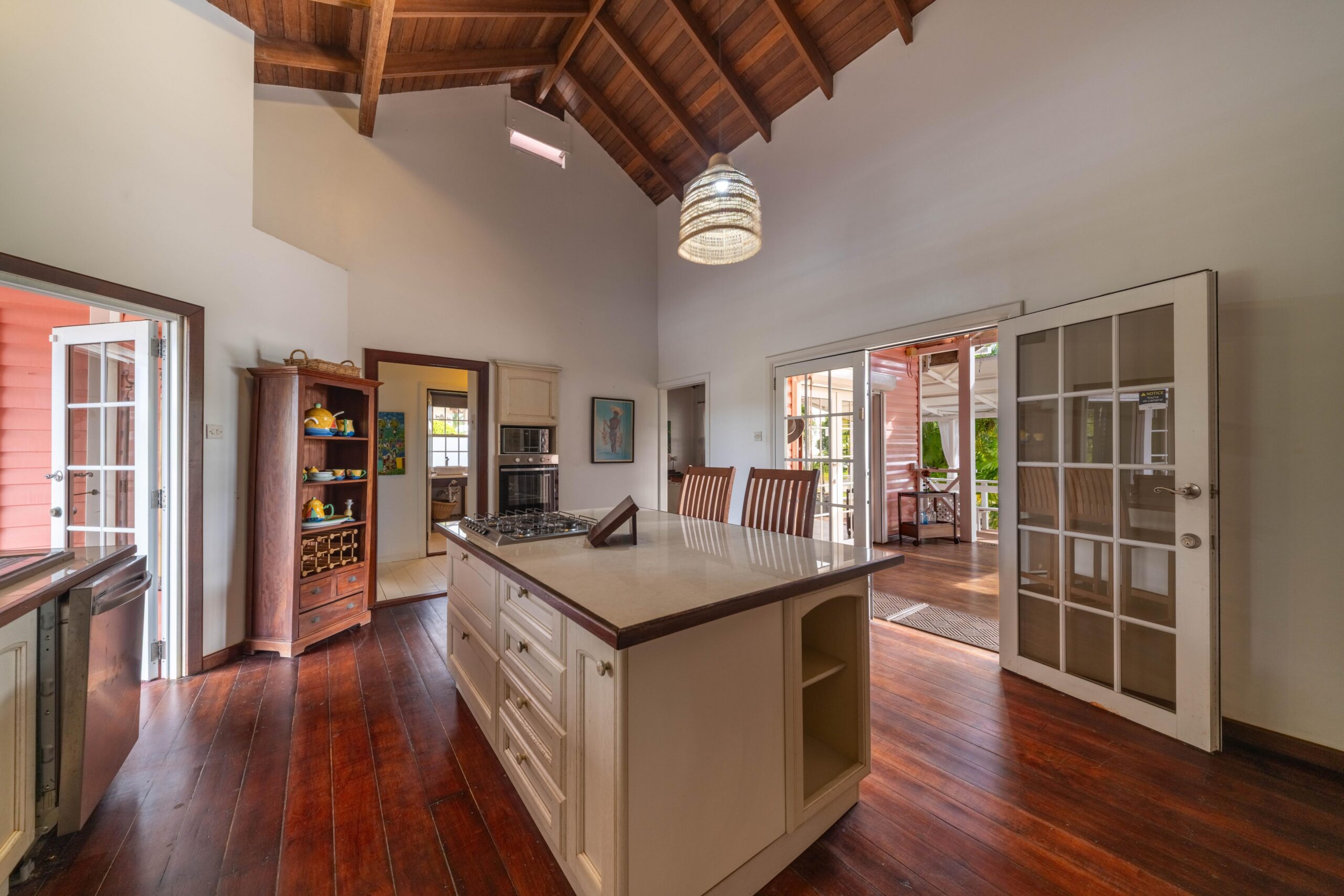 Kitchen in the guest cottage at 39 Blowers, St James