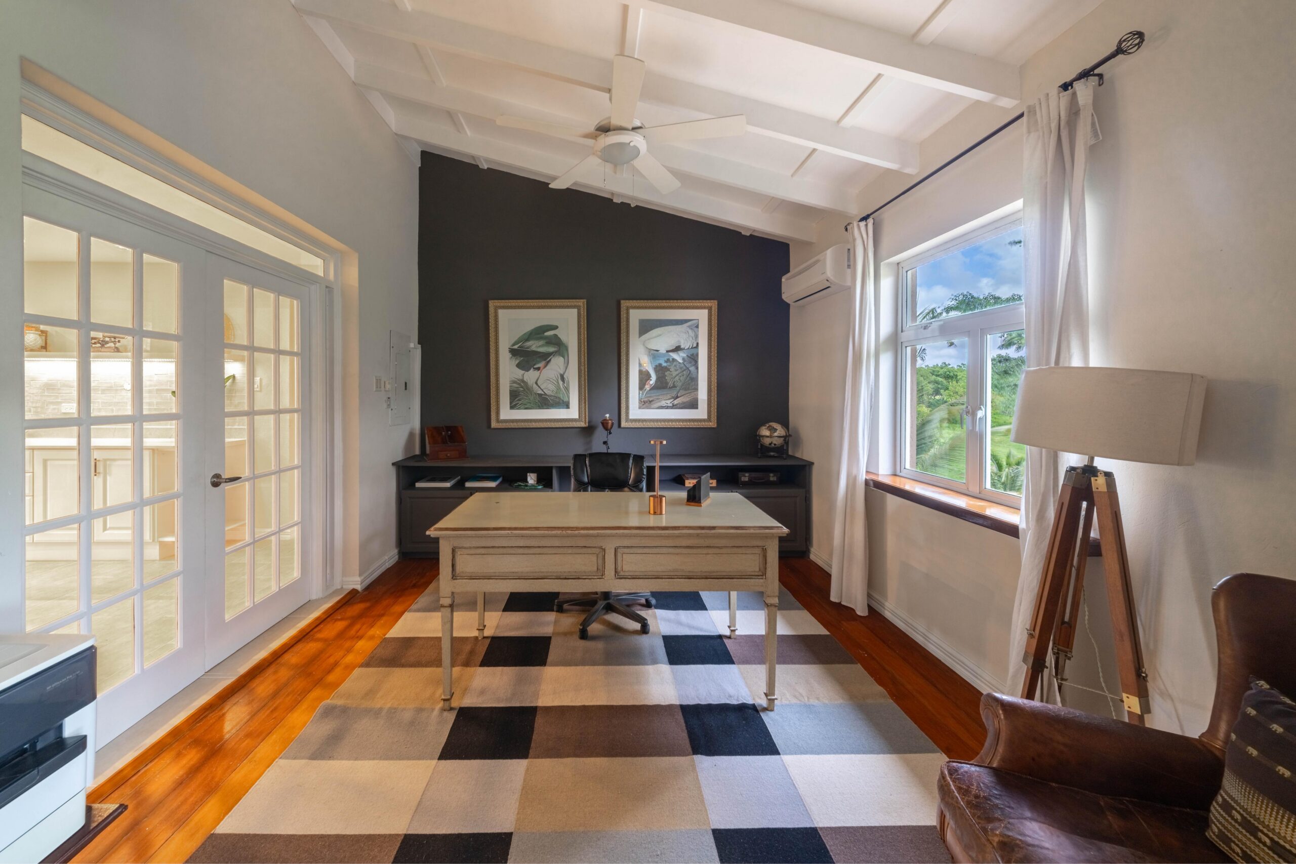 Bedroom with a feature wall at 39 Blowers, St James