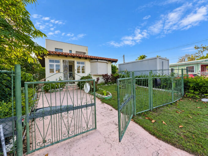 Front exterior of the Derricks home for sale in St James, Barbados