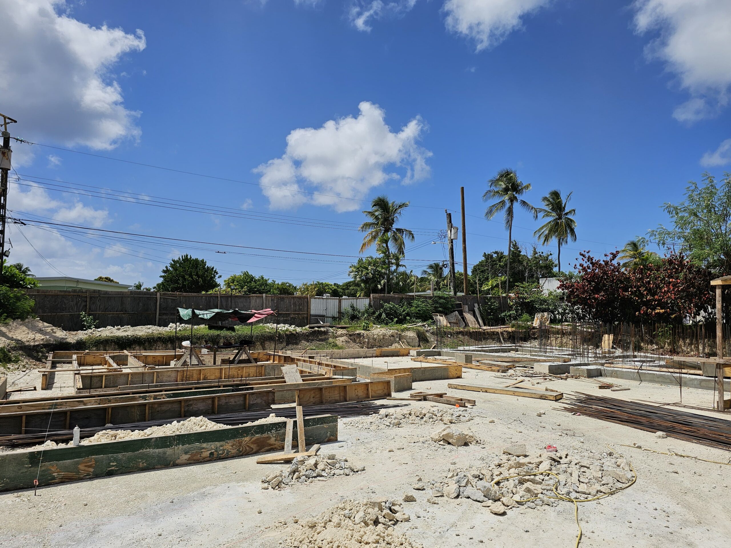 Construction progress at Lily Villas, Sunset Crest, St James