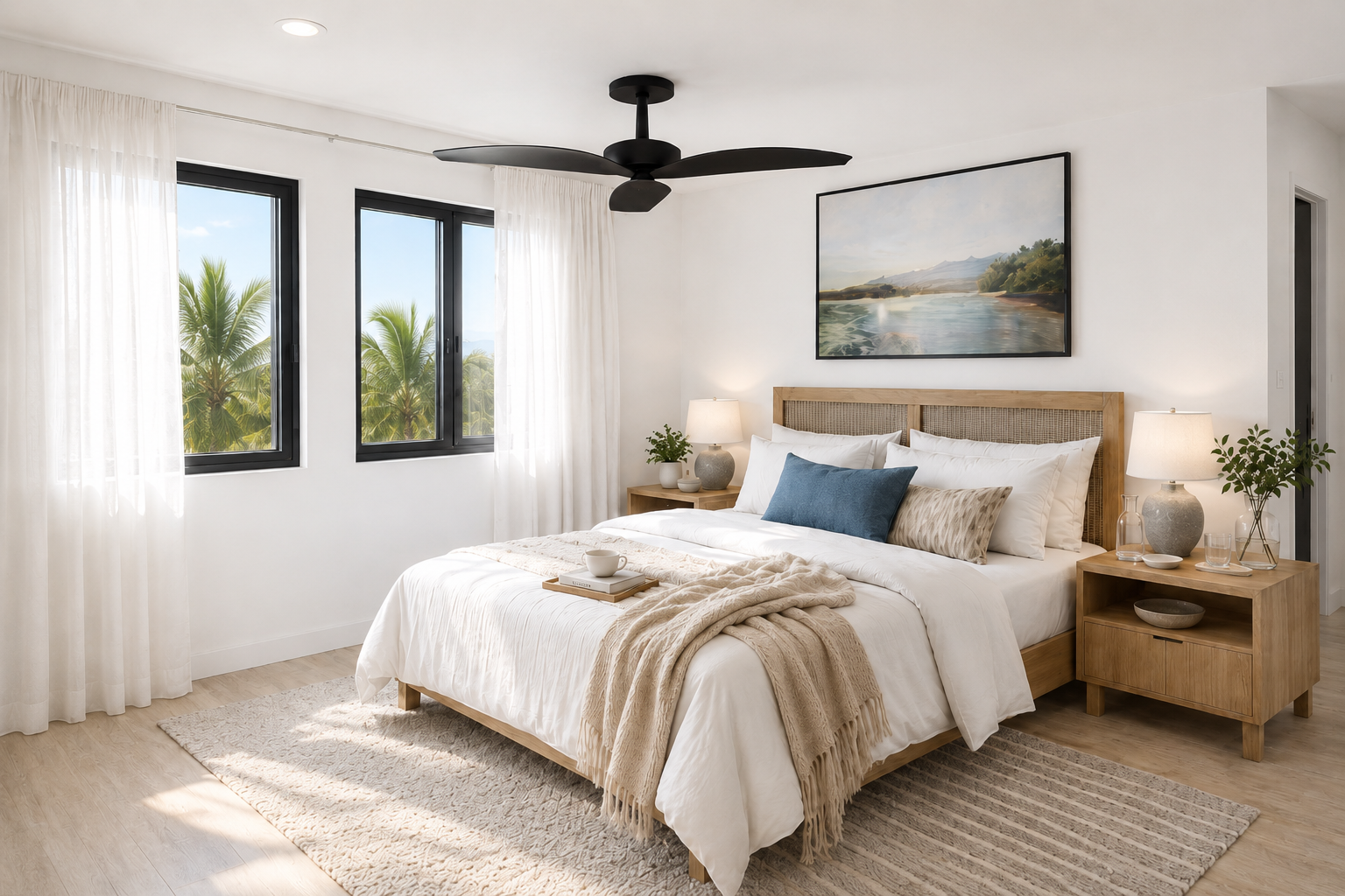 Bedroom render at Lily Villas, Sunset Crest, St James