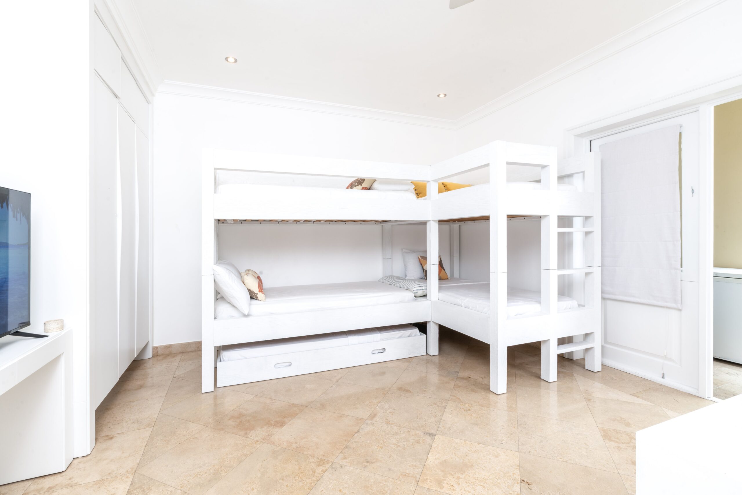 Twin bunk bedroom at Sandy Cove 201, St James
