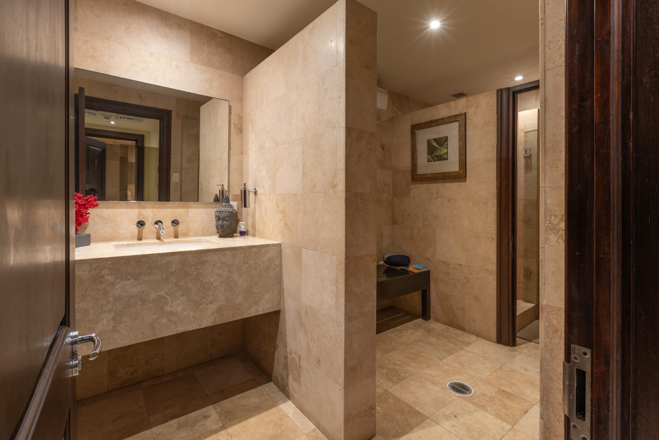 Bathroom vanity at Sandy Cove 201, St James