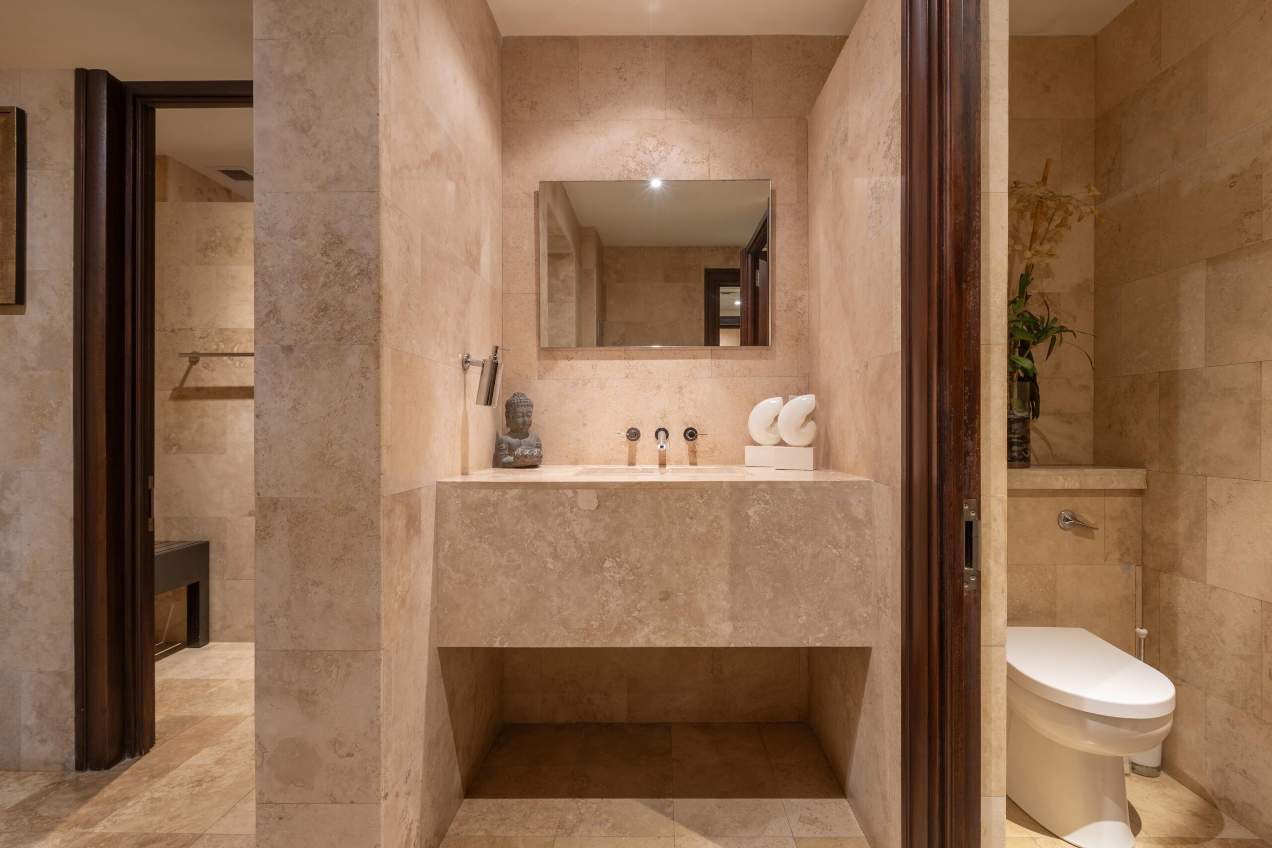 Bathroom with a soaking tub at Sandy Cove 201, St James