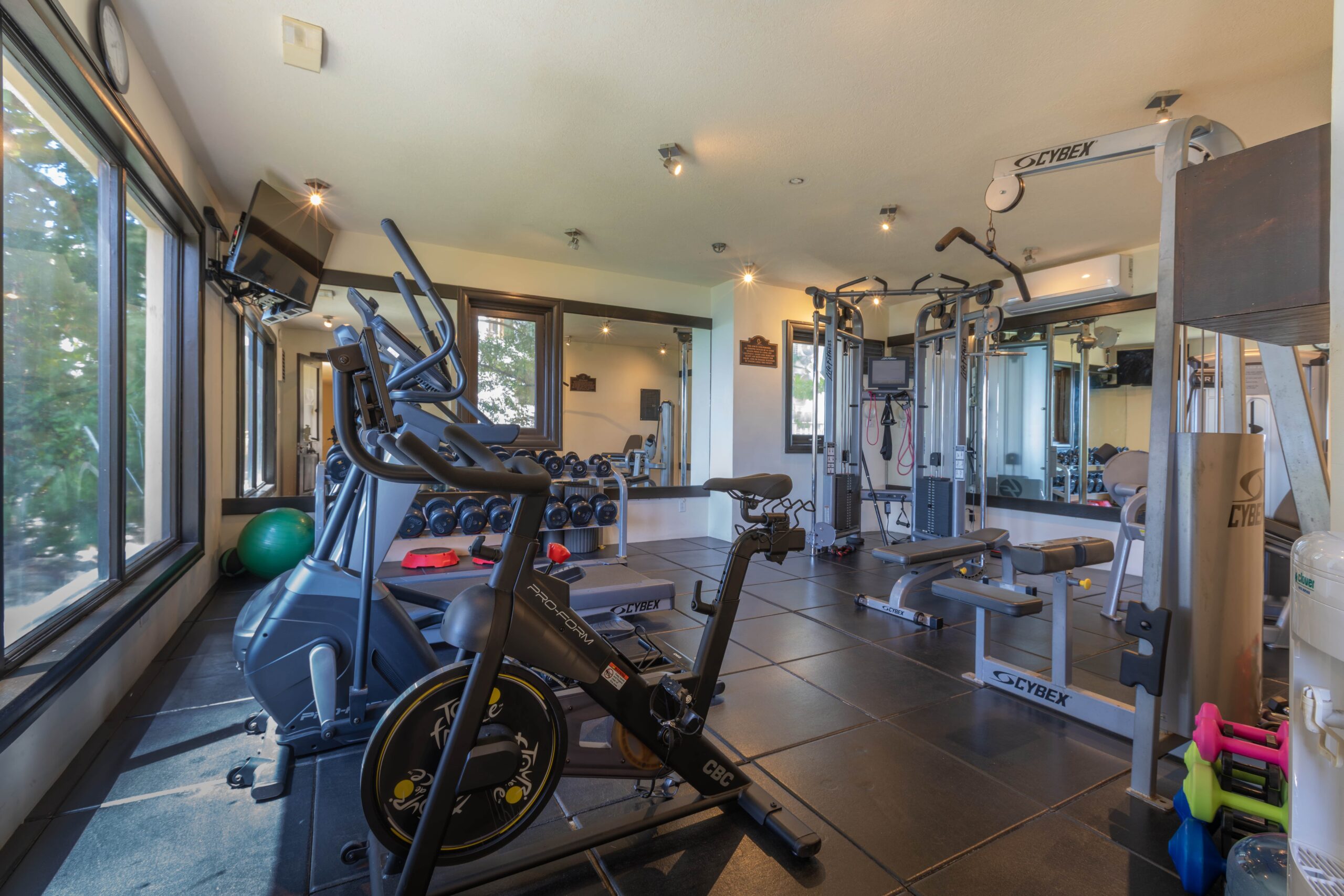 Communal gym at Sandy Cove 201, St James