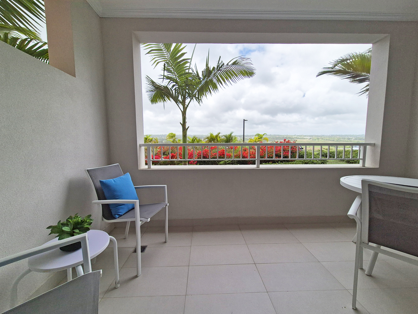 Balcony with seating and St George valley views at The Estates at St. George M102, St George