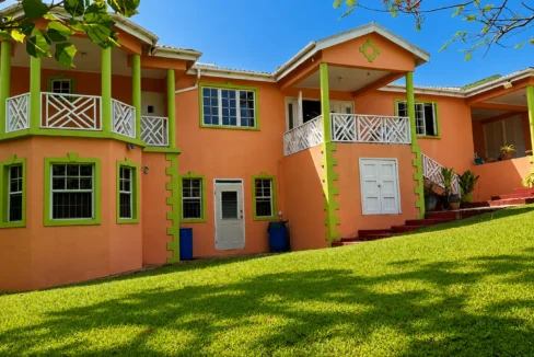 Covered entrance porch at 15 Carmel Heights, St. Thomas, Barbados